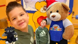 🐻 BUILD-A-BEAR with CALEB and MOMMY! Caleb MAKES a DRAGON FRIEND at BuildaBear Workshop!