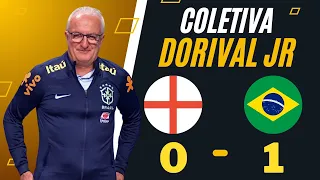 COLETIVA DORIVAL JUNIOR - INGLATERRA 0 X 1 BRASIL - TEVE GOL DO ENDRICK