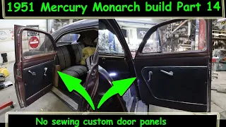 Upholstering custom door panels without a sewing machine - Mercury Monarch build part 14