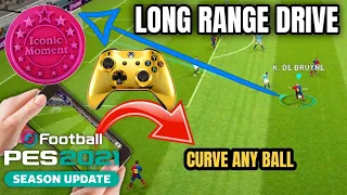 How to score long Range Drive Goals in PES 2021 |  Score beautiful curve shots || PES21