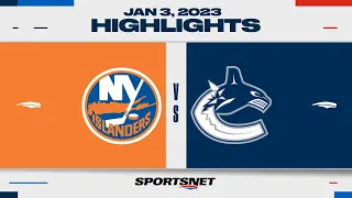 NHL Highlights | Islanders vs. Canucks - January 3, 2023