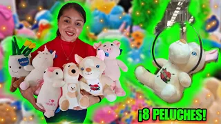 ¡GANAMOS 8 PELUCHES EN UNA MÁQUINA MUÑELOCOS! 😊 #parati #squishmallows #muñelocos #viral