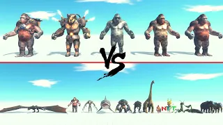 Goro The Giant Team Vs All Bosses ARBS | Animal Revolt Battle Simulator