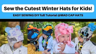 Learn how to Sew these ADORABLE Kid's Winter Hats. They are so easy to make!