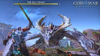 The Dragon Ash Tyrant Boos Fight | The Burning Skies Quest - God of War Ragnarok (4K UHD)