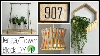 Dollar Tree Tumbling Tower Blocks | Jenga Block DIY | so you think you can craft