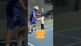 Coach Francisco Ruiz teaches the secret technique of powerful groundstrokes: the forehand! #tennis