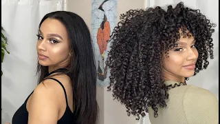 Straight to Curly Wash Routine | NO Heat Damage