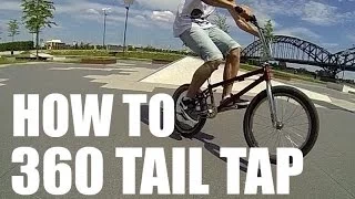 How to 360 tail tap on a BMX (Как сделать 360 тэйл теп) | Школа BMX Online #4