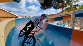 BMX Bike Riding in a Waterpark + Street / Skateparks in Spain! Mati Lasgoity RAW Series