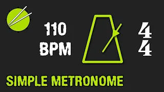 110BPM (4/4) Visual Metronome / Click Track - Beginner Drums