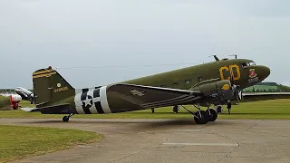 Douglas DC-3 N47SJ Taxi And Takeoff From Paso Robles PRB