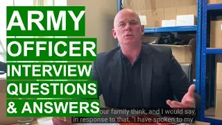 ARMY OFFICER Interview Questions (ANSWERS - AOSB!)