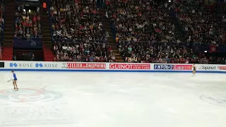 WAKABA HIGUCHI WARM-UP BEFORE FS - WORLD FIGURE SKATING CHAMPIONSHIPS 2018 - LADIES FREE