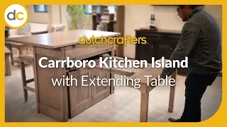 Space-saving Kitchen Island with Extending Table from DutchCrafters Amish Furniture