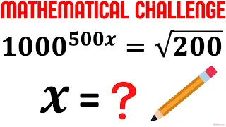 Solve the Exponential Equation for x | Math Olympiad Training