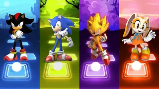 Shadow Sonic 🆚 Sonic The Hedgehog 🆚 Sonic Boom 🆚 Super Sonic Exe | Sonic Music Gameplay Tiles Hop