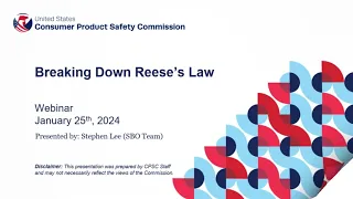 CPSC Business Education | CPSC Webinar: Breaking Down Reese’s Law