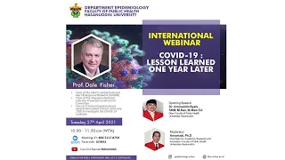 INTERNATIONAL WEBINAR | COVID-19 : Lesson Learned One Year Later