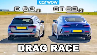 AMG GT S 4-Door vs E63 S: DRAG RACE