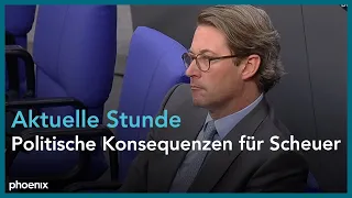 Aktuelle Stunde zu politischen Konsequenzen für Bundesminister Scheuer am 08.10.20