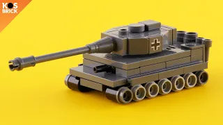 Lego Tiger 1 / Panzer 6 WW2 German Tank Mini Vehicles (Tutorial)