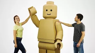 How to Make GIANT Lego Man Costume from Cardboard