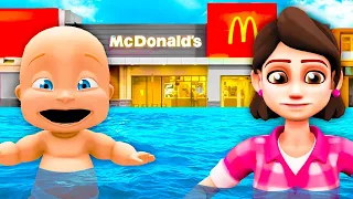 Baby & Mommy FLOOD McDonalds!