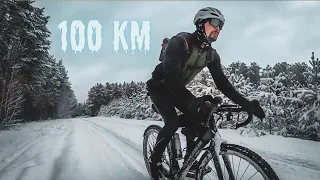 Pierwsze zimowe 100km w 2024 ❄️🚴🏼