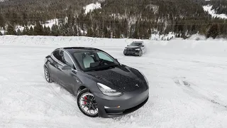 The Ultimate EV Snow Day! Winter Test Track In A Bunch Of Different Electric Cars