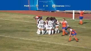 PAOK - SWANSEA CITY LADIES (2-0) HIGHLIGHTS ALL GOALS 18-08-2022