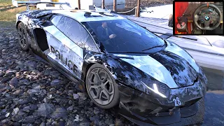 Rebuilding Police Lamborghini Aventador - Forza Horizone 5 | Thrustmaster T300RS Gameplay | 4K HD