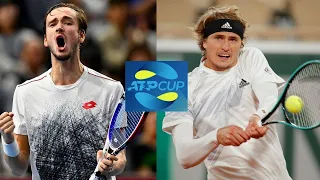 Alexander Zverev vs Daniil Medvedev Highlights ATP CUP 2021