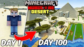 I Survived 100 days in a Desert in Hardcore Minecraft!