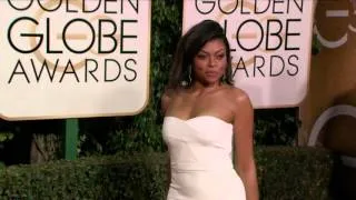 Taraji P. Henson Golden Globe Awards Fashion Arrivals (2016) | ScreenSlam