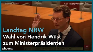 Landtag NRW: Wahl von Hendrik Wüst zum neuen Ministerpräsidenten