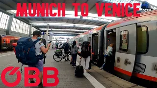 🇩🇪 Munich ➡️ Venice  🇮🇹 Train Travel with ÖBB EC1281 Train - 13 August 2022