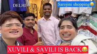 SAROJINI SHOPPING WITH XUVILI & SAVILI AUNTY 🤣 || CHUKLI PART 5 || @asenoayemi ||COMEDY VLOG|DELHI