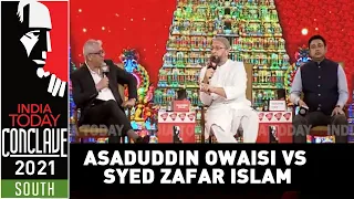 Asaduddin Owaisi Vs Syed Zafar Islam Over Secularism & Deceiving Minorities | Conclave South 2021