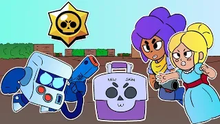 BRAWL STARS ANIMATION: 8-BIT VS SHELLY AND PIPER (Parody)