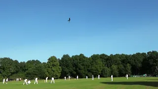 RAF Typhoon Jet Shoots Over Cricket Match