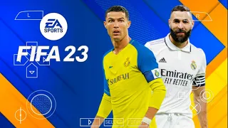 FIFA 23 PPSSPP ORIGINAL CAMERA PS5 ANDROID OFFLINE BEST GRAPHICS NEW KITS REAL FACE & FULL TRANSFERS