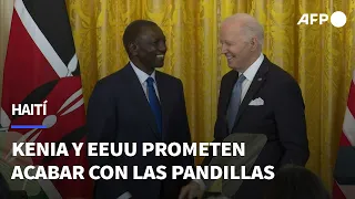 Presidente de Kenia promete junto a Biden acabar con las pandillas de Haití | AFP