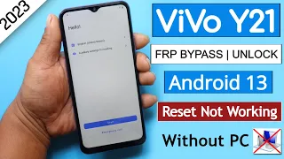 Vivo Y21 Android 12 Frp Bypass/Unlock Google Account Lock Without PC - Reset Method Not Working 2023