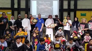 ANDY RUIZ VISITS SPECIAL KIDS IN SAUDI ARABIA ONE WEEK AWAY FROM WAR vs ANTHONY JOSHUA