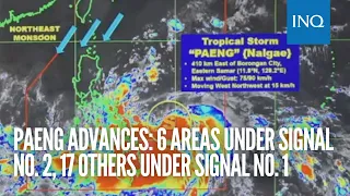 Paeng advances: 6 areas under Signal No. 2, 17 others under Signal No. 1