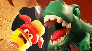 Dinosaur vs Volcano Slime Explosion 🌋 Lava Bones 🦴 The Play-Doh Show Season 2 | Play-Doh Official