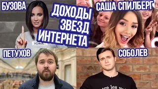 БУЗОВА, СОБЧАК, БОРОДИНА...ДОХОДЫ БОГАТЕЙШИХ ЗВЕЗД ИНТЕРНЕТА