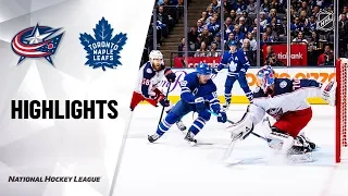 NHL Highlights | Blue Jackets @ Maple Leafs 10/21/19