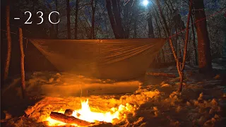 Winter Camping without a tent in the Canadian Wilderness